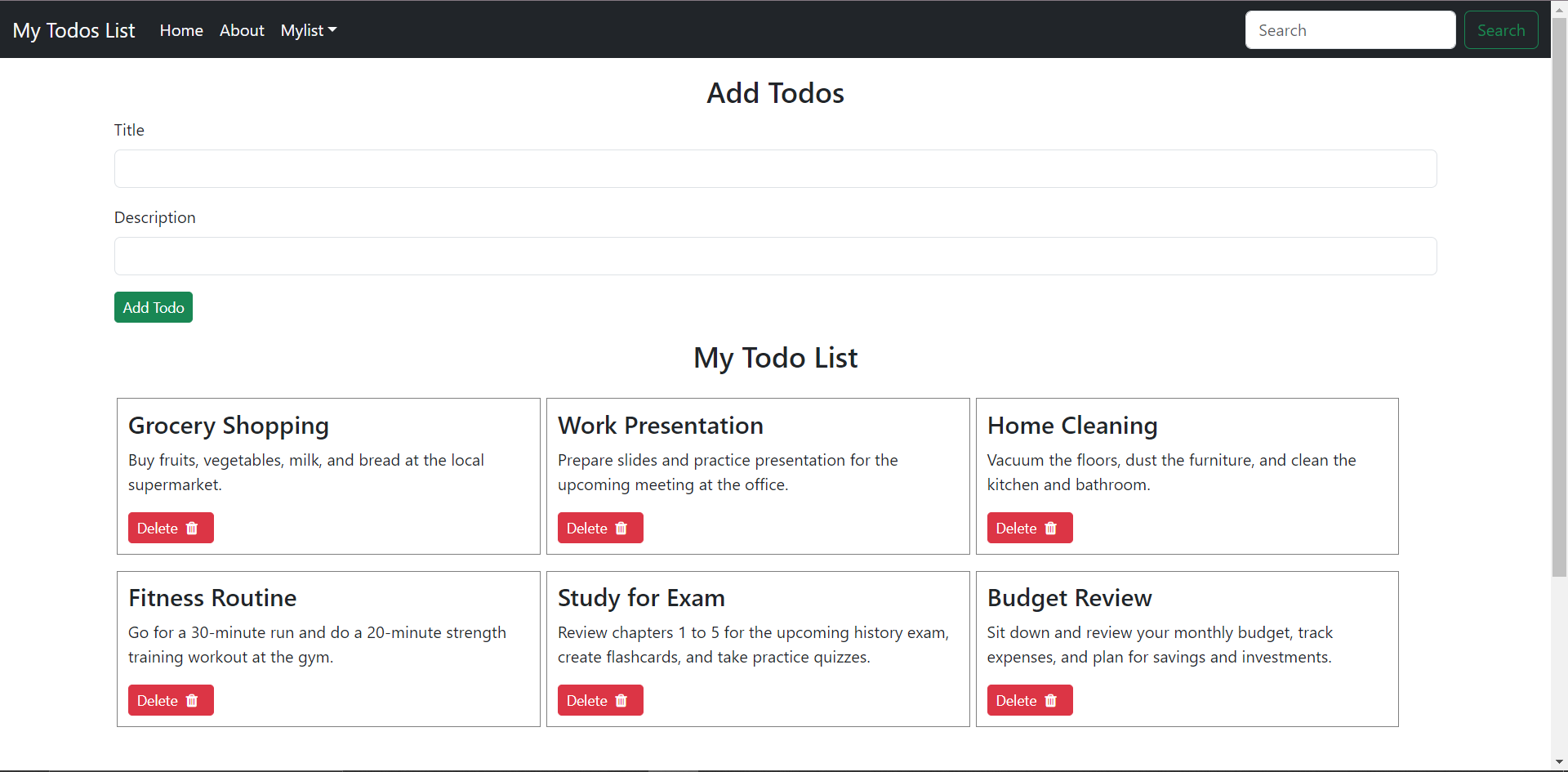 React Todo List App | todo_list